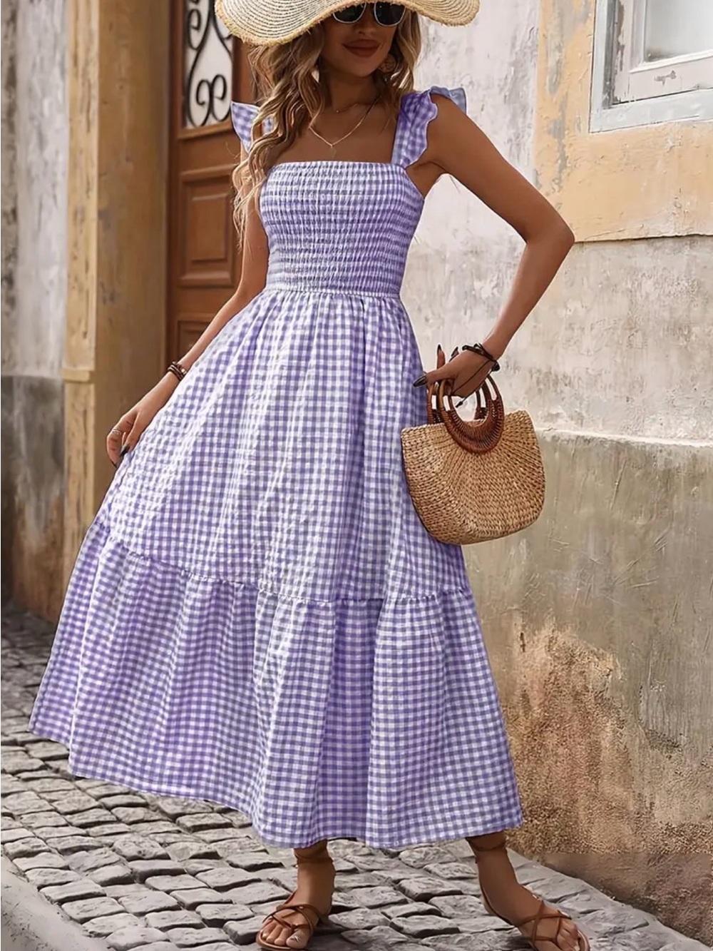Light Purple gingham dress